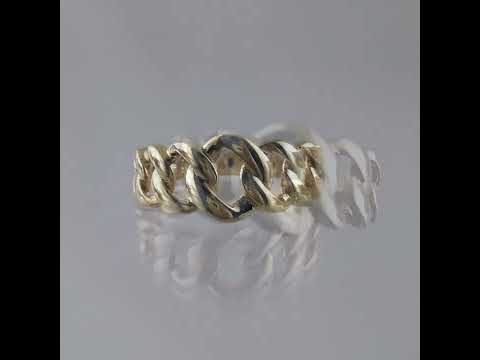 Cuban Chain Link Gold Ring - 10k,14k,18k