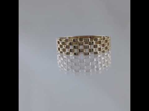 Panther Link Gold Ring - 10k-14k-18k