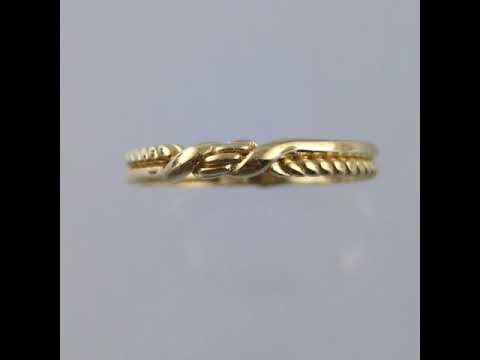 Twisted Double Band Gold Ring - 10k,14k,18k