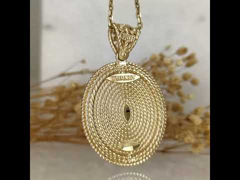 Filigree Pendant with Carnelian and Mirror Finish Gallery – 13x18mm Gemstone