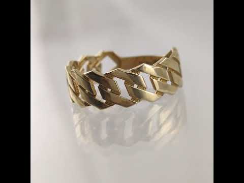 Cuban Chain Link Gold Ring - 18k, 14k, 10k