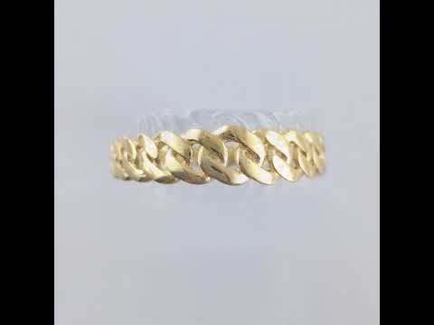 Gold Cuban Chain Link Ring - 18k, 14k,10k