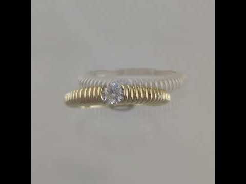 Gold Grooved Ring - 10k,14k,18k