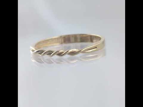 Minimalist Twist Gold Ring - 10k,14k,18k