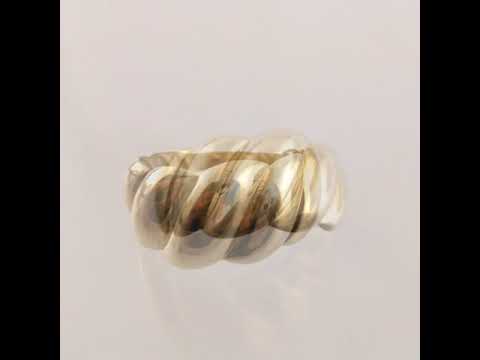 Large Croissant Gold Ring - 10k, 14k, 18k