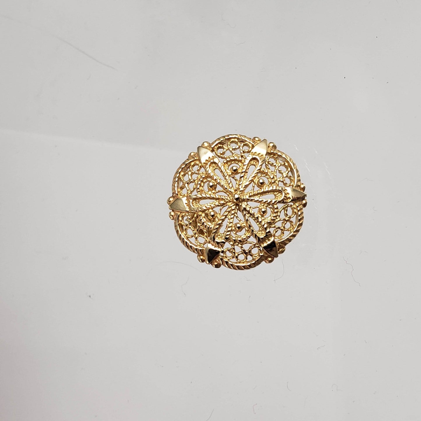 Filigree Sunburst Statement Stud Earrings - TurkishBling