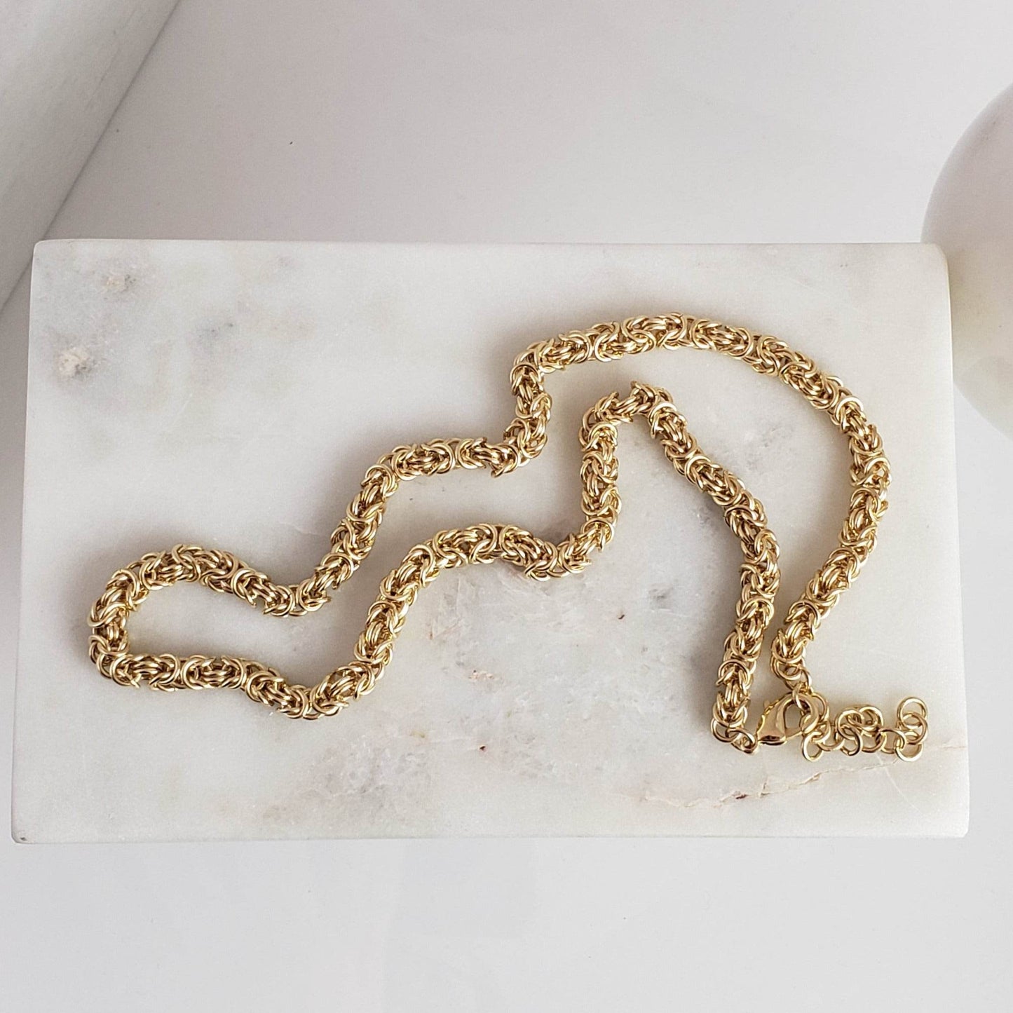 Timeless Classic Byzantine Necklace Lobster Claw Clasp - TurkishBling