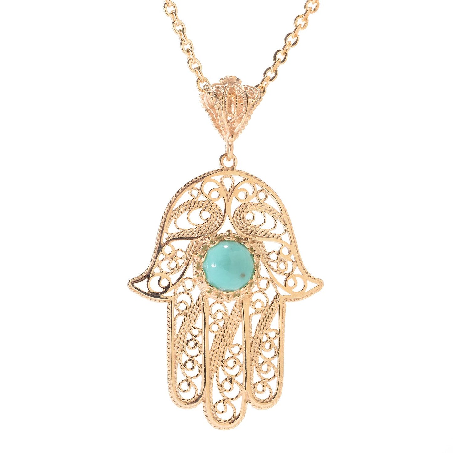 Turquoise Cross Pendant 8mm