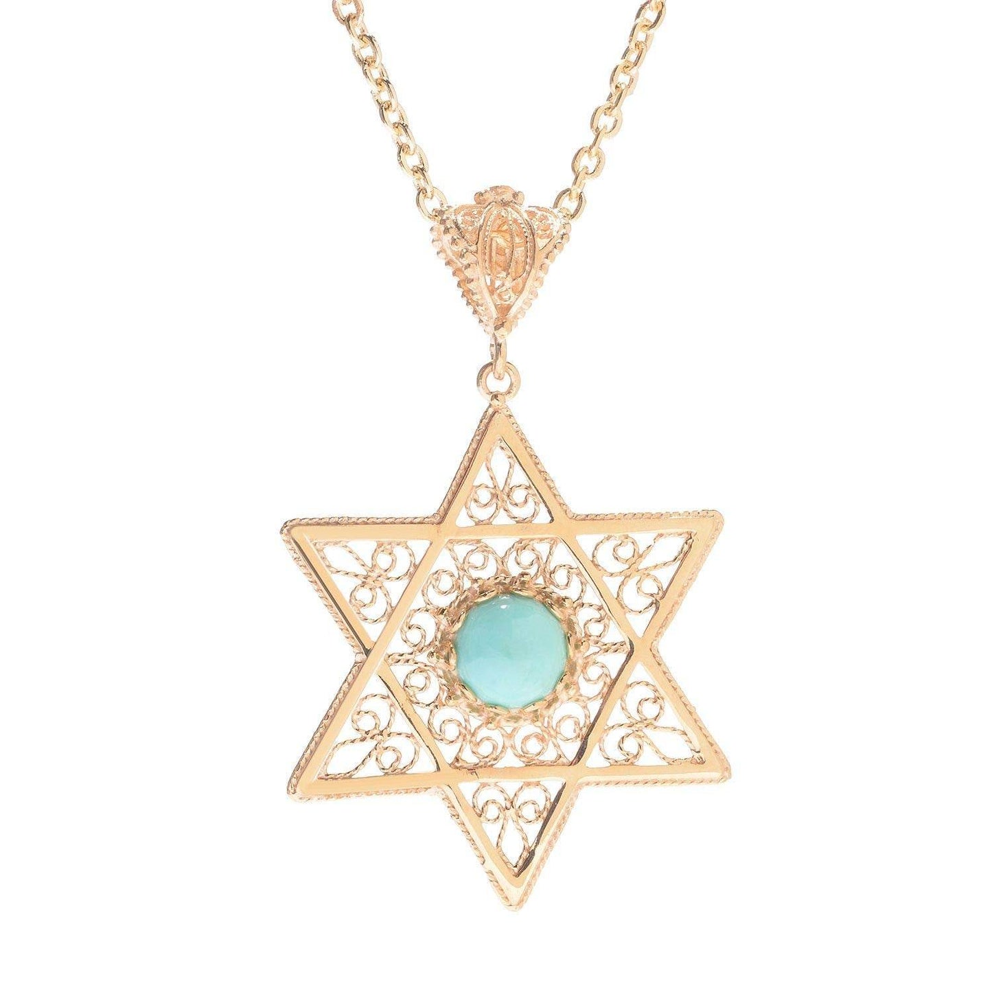 Turquoise Cross Pendant 8mm - TurkishBling