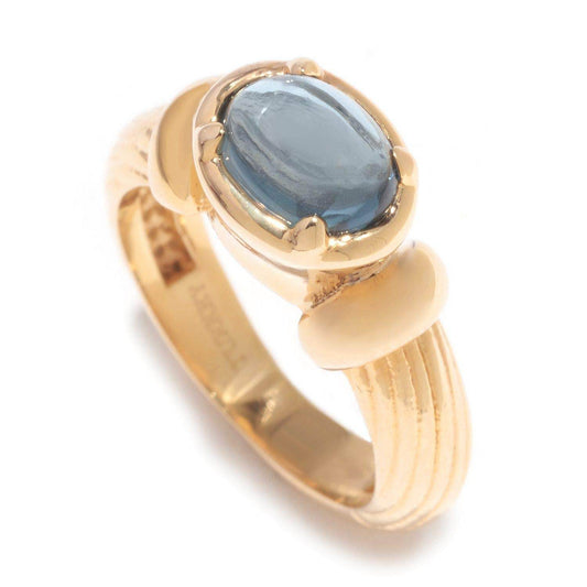 18K Gold Plated 1.25ctw Gemstone Textured Band Ring - TurkishBling