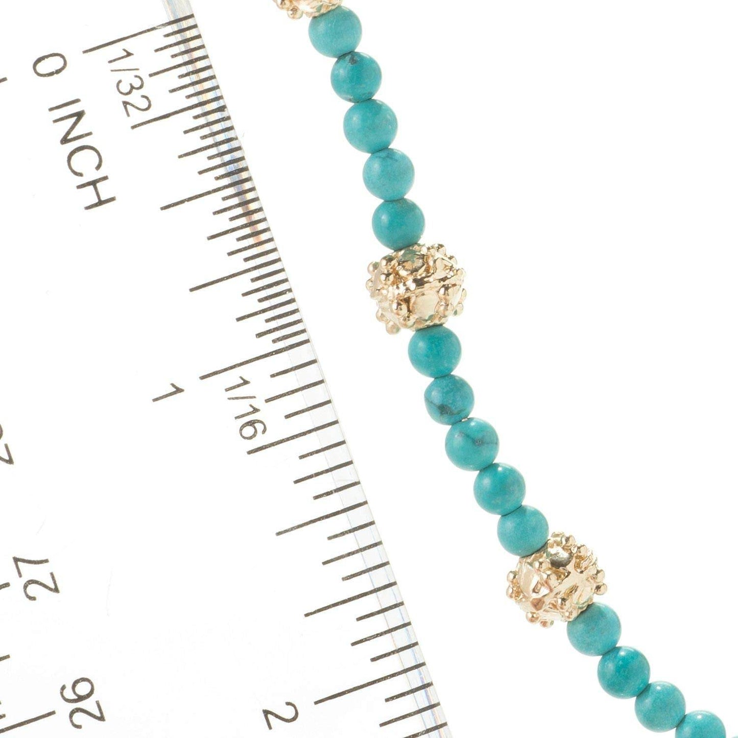 18K Gold Plated Gemstone Bead Necklace - TurkishBling