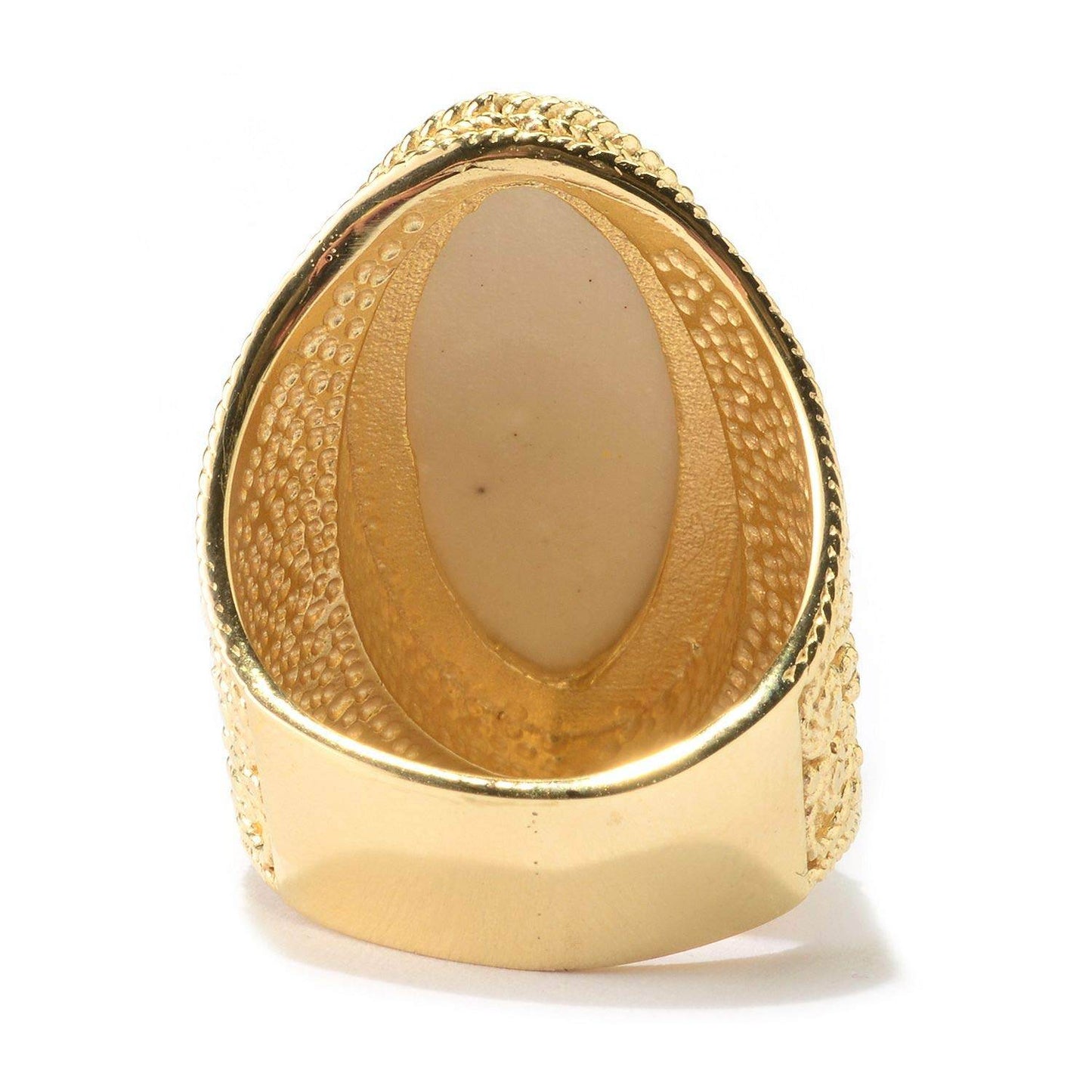 18K Gold Plated Hand-Painted Ceramic Ring - TurkishBling