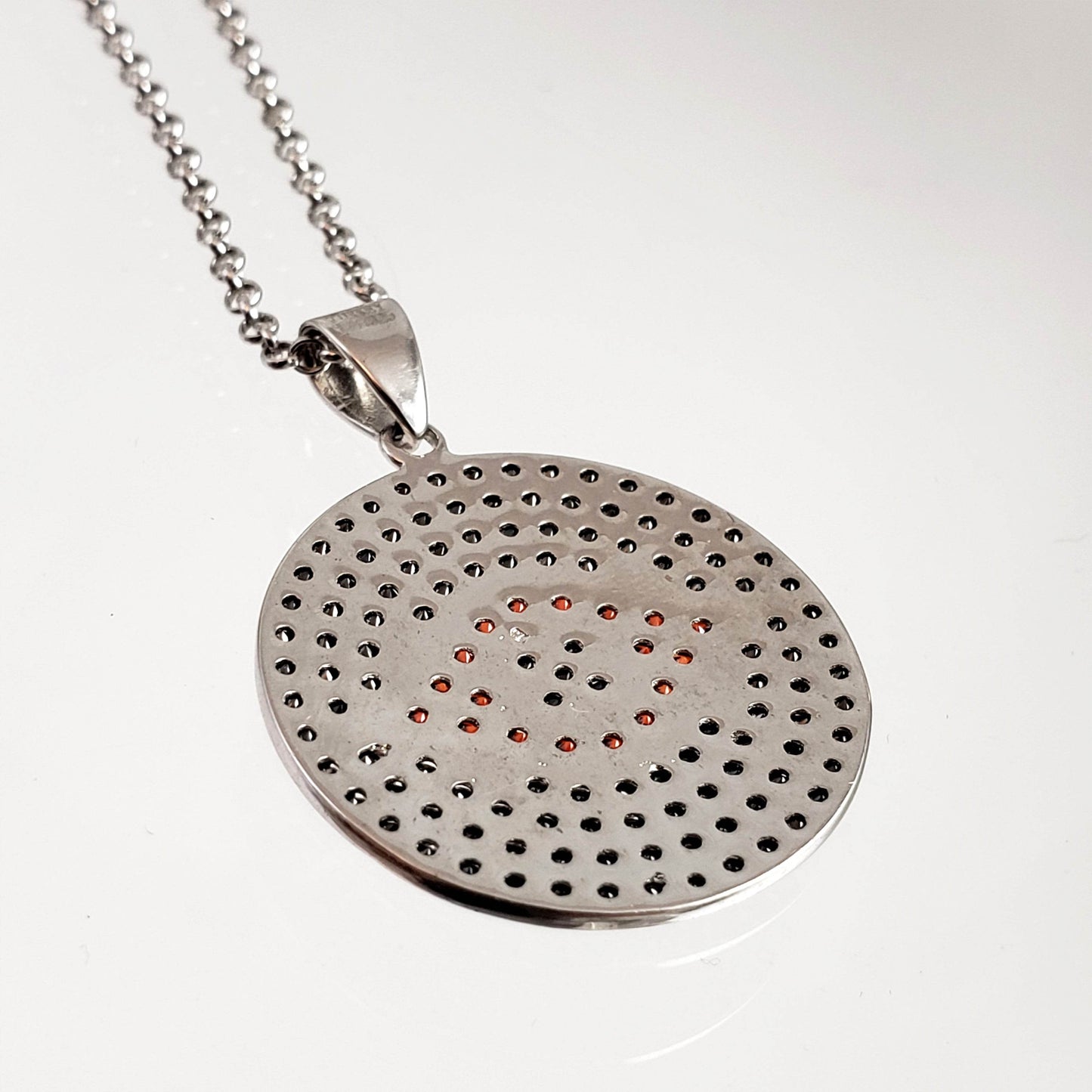 Sterling Silver Protective Evil Eye Medallion Gemstone Pendant Necklace - TurkishBling