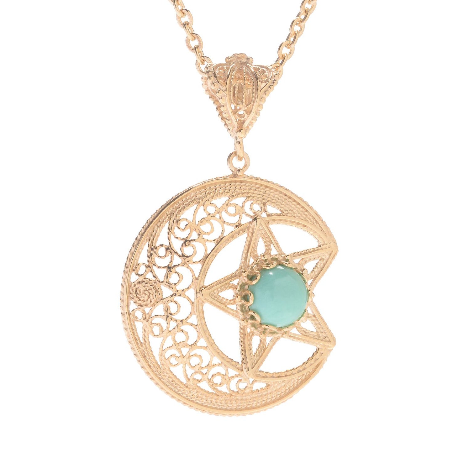 Turquoise Cross Pendant 8mm