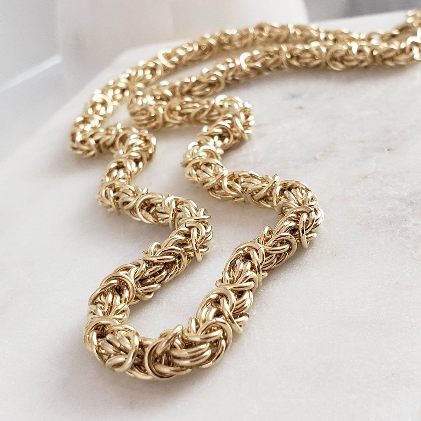Timeless Classic Byzantine Necklace Lobster Claw Clasp - TurkishBling