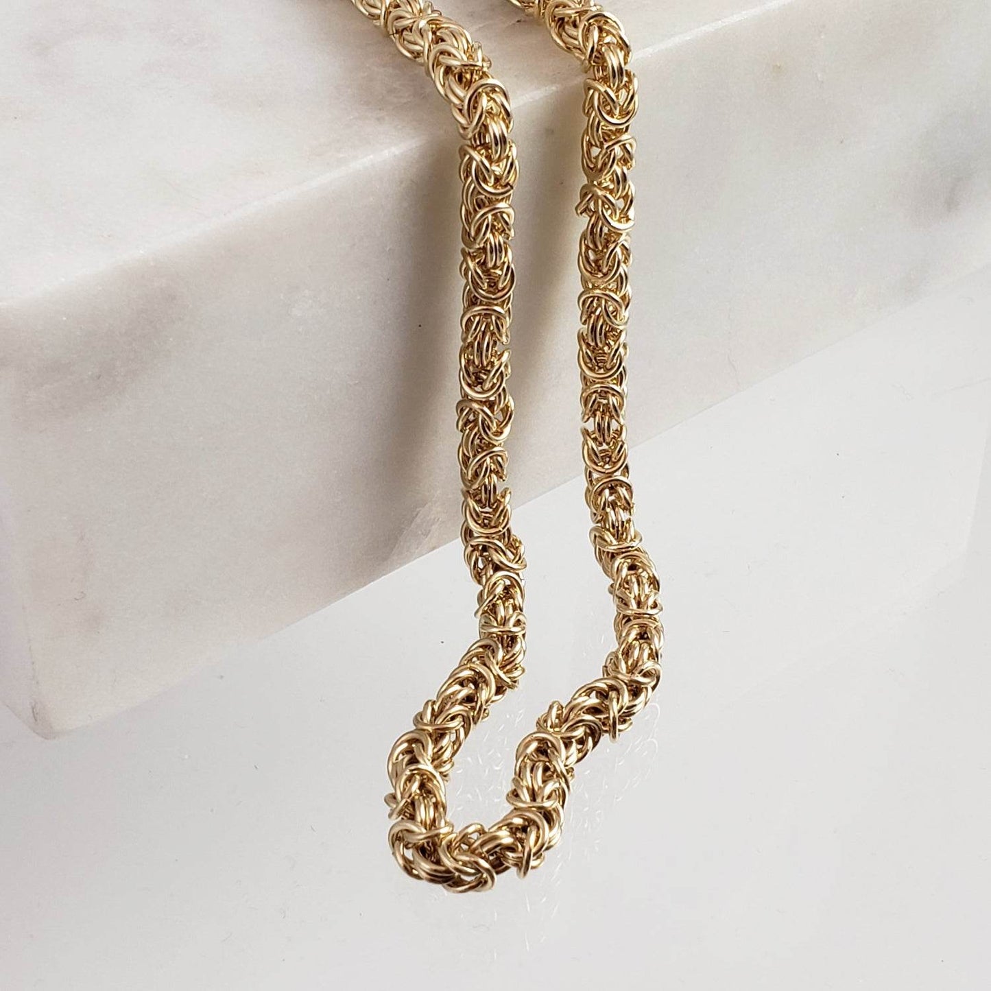Timeless Classic Byzantine Necklace Lobster Claw Clasp - TurkishBling