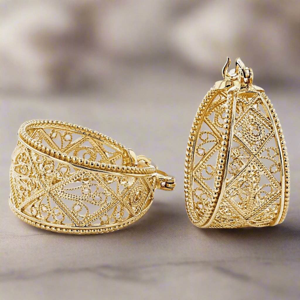 Artisan Hoop Earrings - TurkishBling