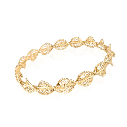Twisted Filigree Bracelet  Turkish Spiral Bangle Elegant Statement Bracelet