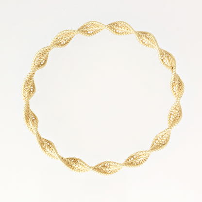 Twisted Filigree Bracelet  Turkish Spiral Bangle Elegant Statement Bracelet