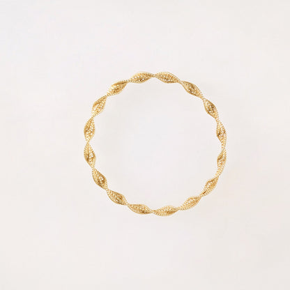 Twisted Filigree Bracelet  Turkish Spiral Bangle Elegant Statement Bracelet