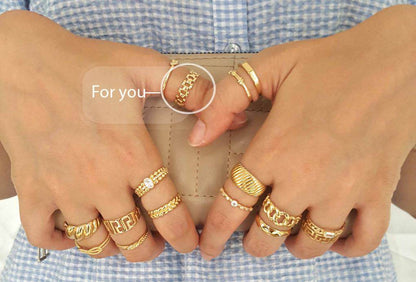 Panther Link Gold Ring - 18k, 14k, 10k - TurkishBling