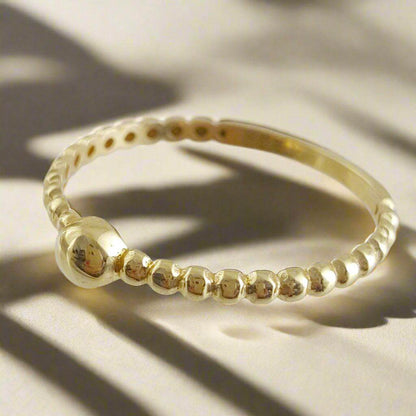 Milgrain Gold Ring - 10k,14k,18k - TurkishBling
