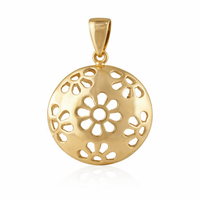 Floral Cutout Pendant Necklace Statement