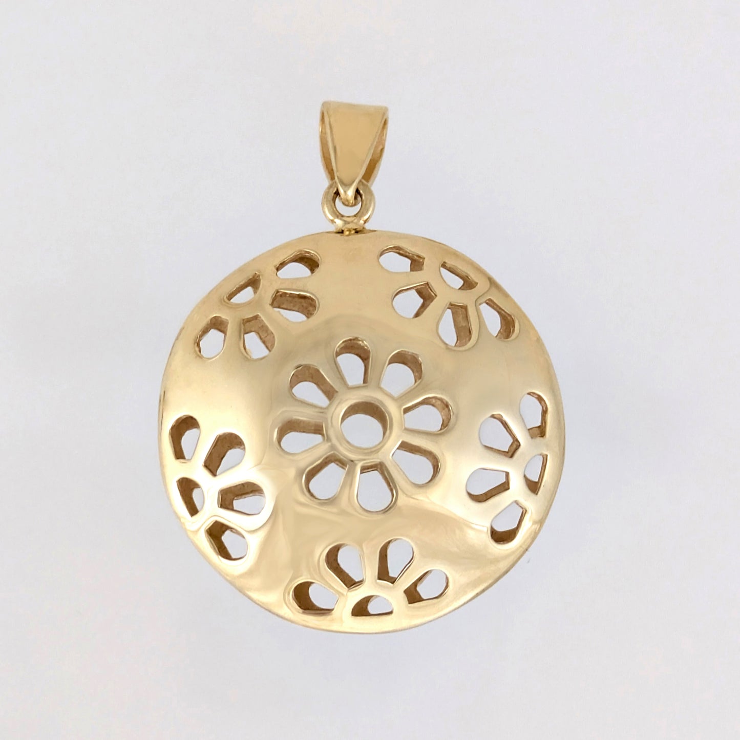 Floral Cutout Pendant Necklace Statement