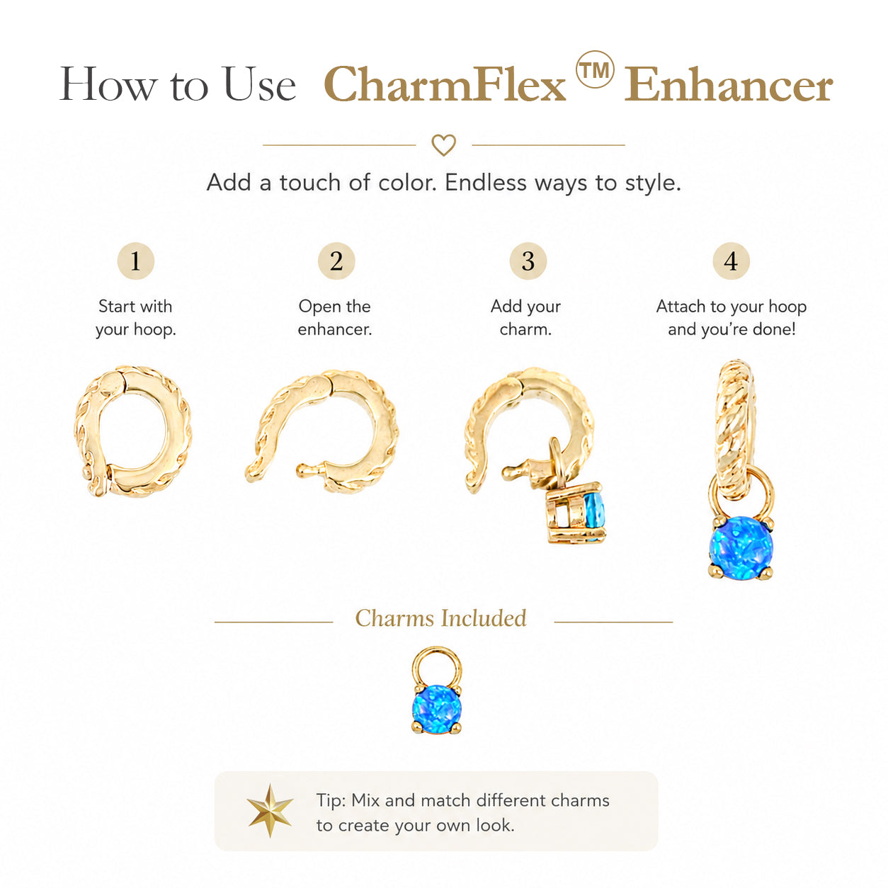 CharmFlex™ Convertible Birthstone Charm