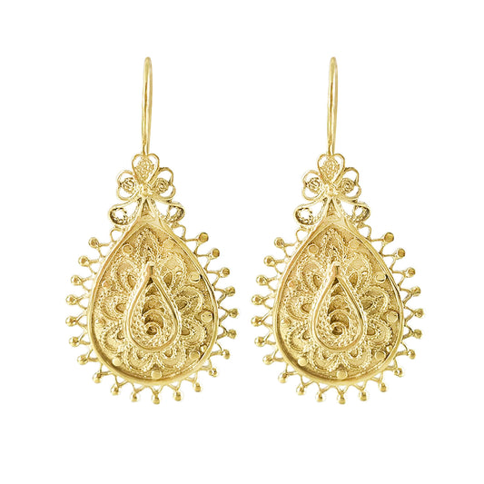 Etruscan Filigree Drop Earrings