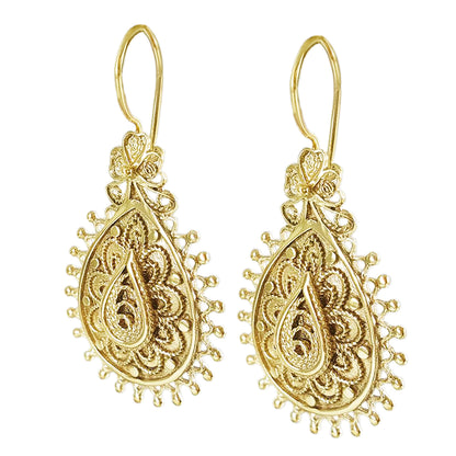 Etruscan Filigree Drop Earrings