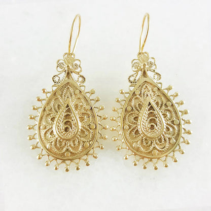 Etruscan Filigree Drop Earrings