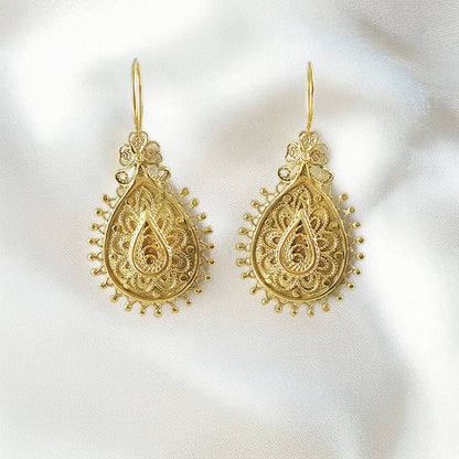Etruscan Filigree Drop Earrings
