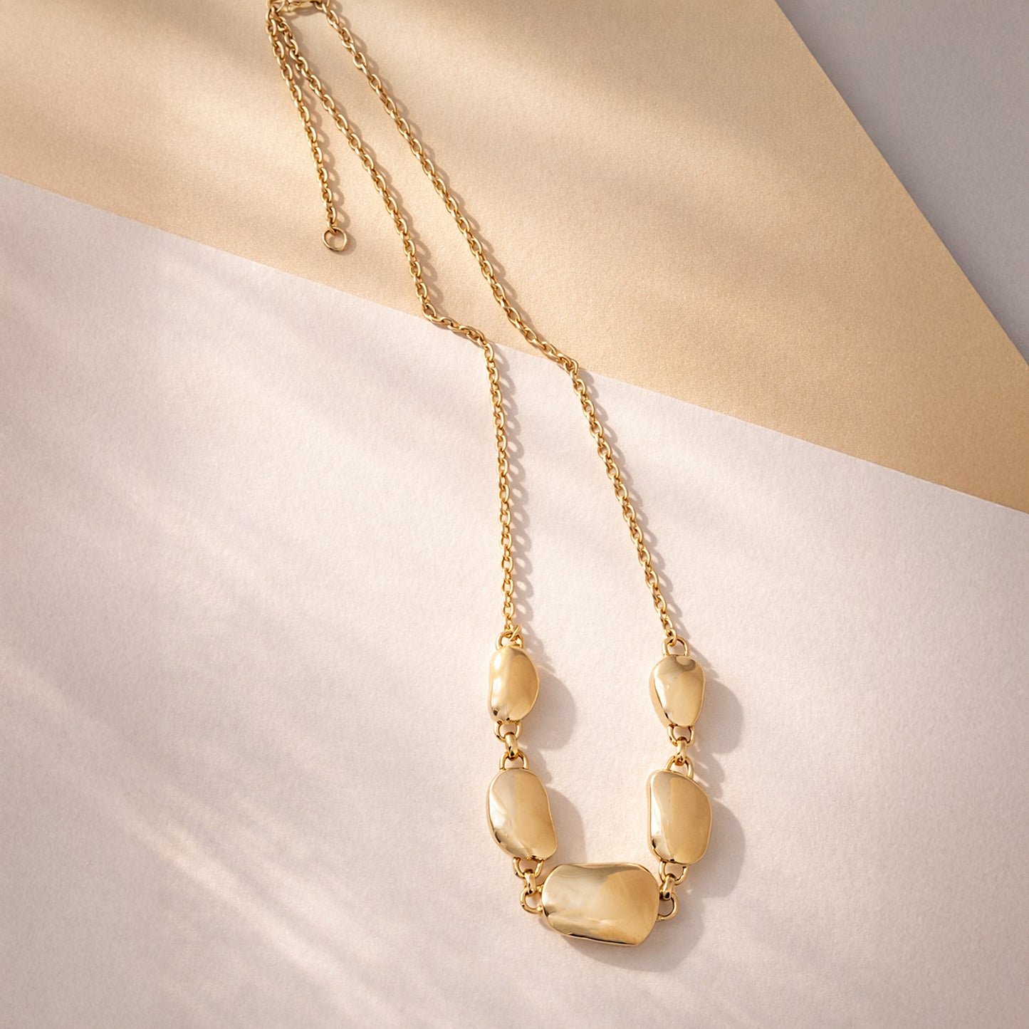 Organic Pebble Link Necklace
