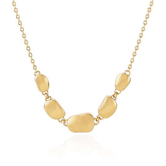 Organic Pebble Link Necklace