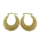 Filigree Hoop Earrings with Scrollwork Contour