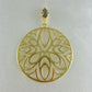 Scrollwork Flower in 2" Circle Pendant