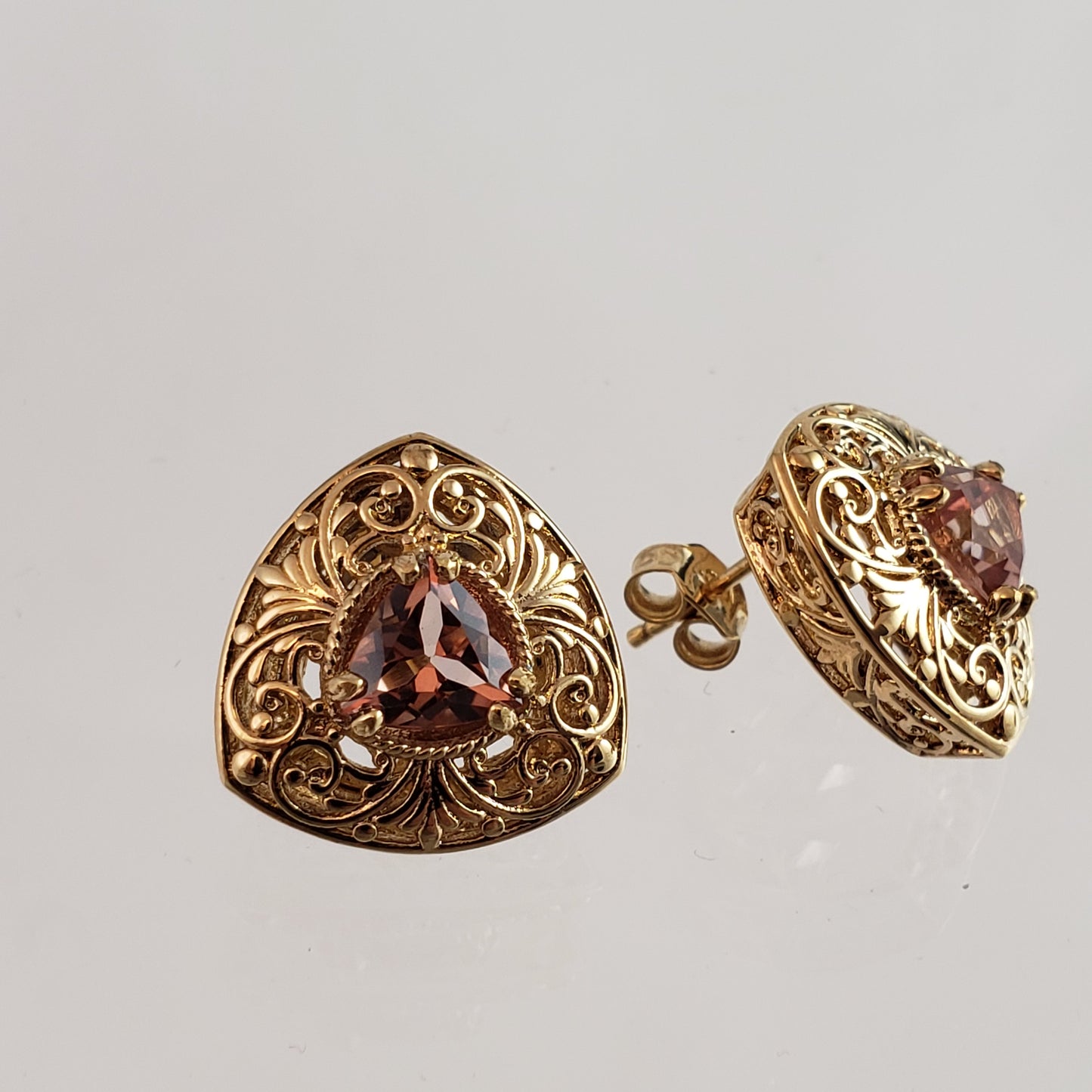 Trillion Filigree Stud Earrings