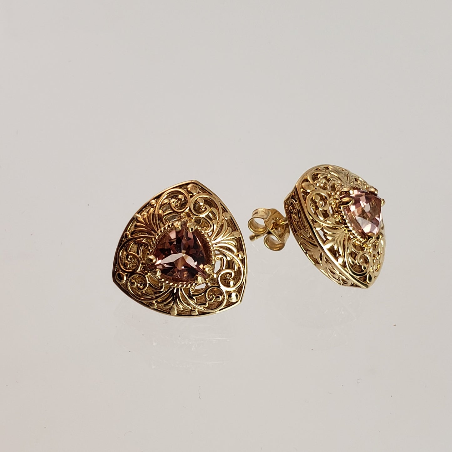 Trillion Filigree Stud Earrings