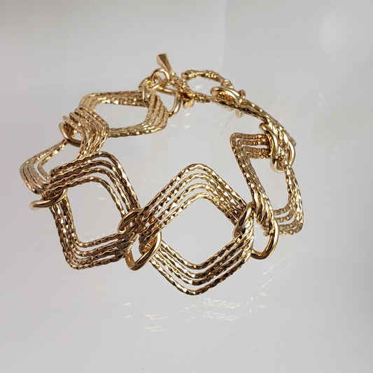 Diamond Link Bracelet with Toggle clasp