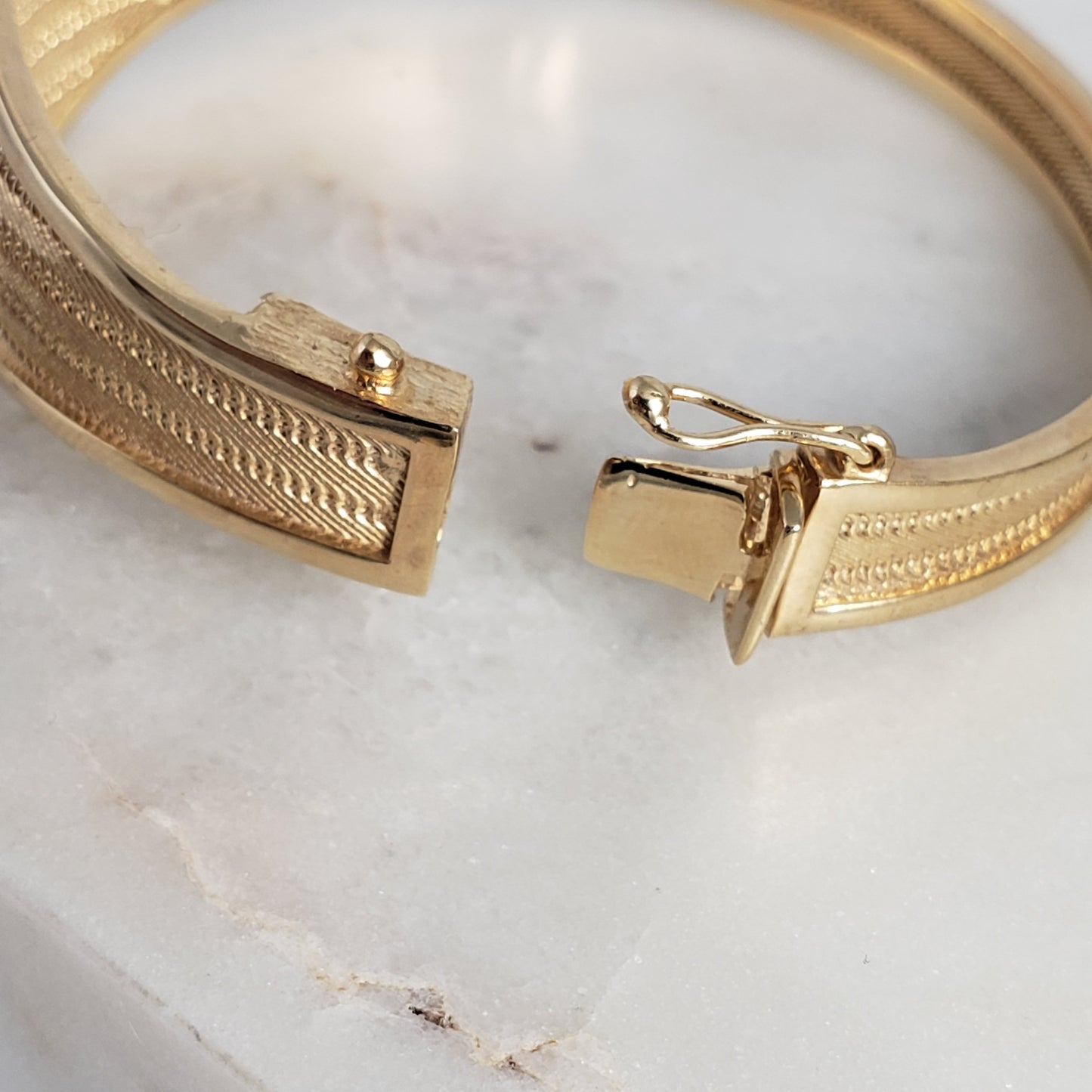 Wickerwork Tapered Statement Bangle