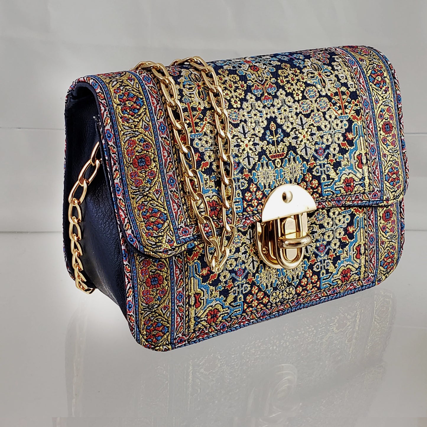 Turkish Tapestry Shoulder Bag with Chain Strap