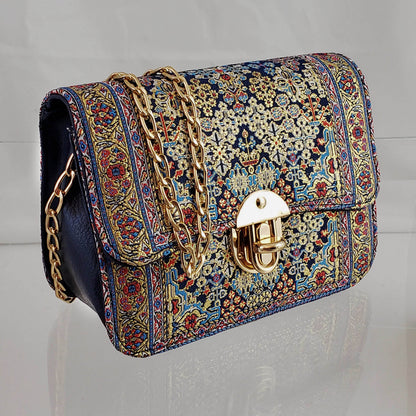 Turkish Tapestry Shoulder Bag with Chain Strap - TurkishBling