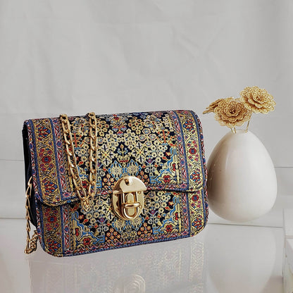 Turkish Tapestry Shoulder Bag with Chain Strap - TurkishBling