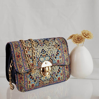 Turkish Tapestry Shoulder Bag with Chain Strap - TurkishBling
