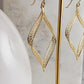 Gold Ribbon Filigree Earrings