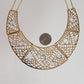 Cleopatra Gold Maximalist Geometric Statement Bib Necklace