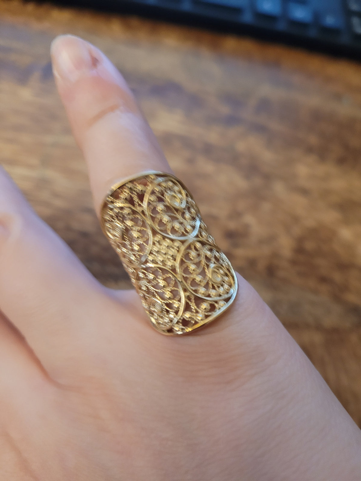 Gold Filigree Ring