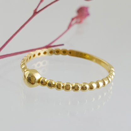 Milgrain Gold Ring - 10k,14k,18k - TurkishBling