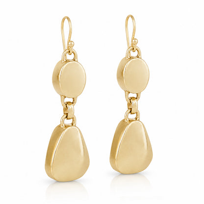 Pebble Double Drop Earrings